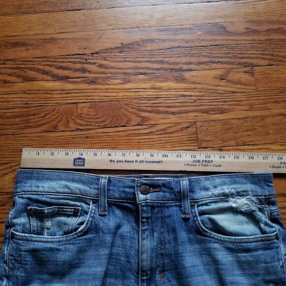 Joe's Jeans Men's 33x33 Rebel Fit Distressed Straight Leg Denim Blue Jeans - Picture 5 of 12